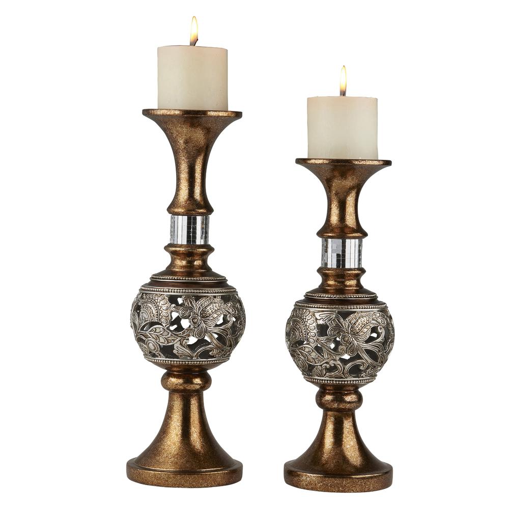 14" & 16H Langi Candleholder Set (Candles Included)