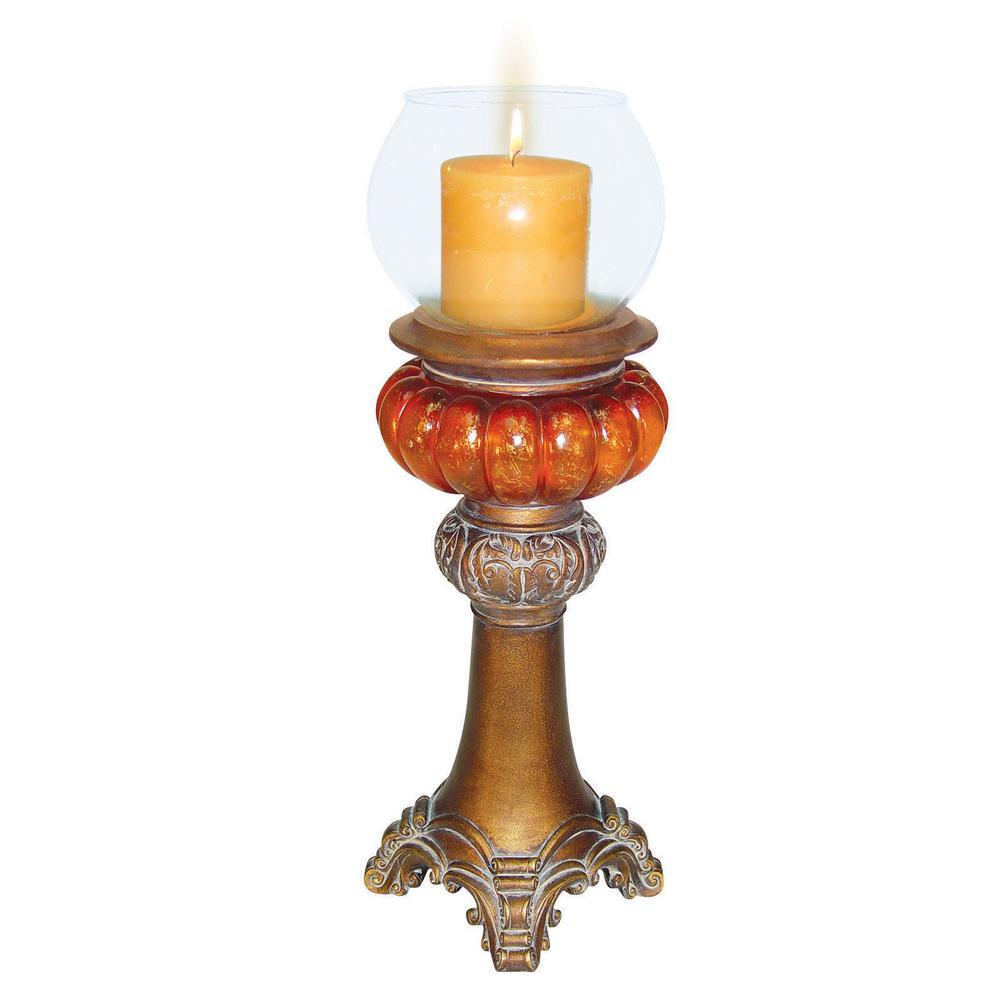 Gold Amber Candle Holder