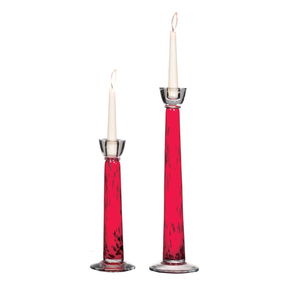 Glass Candleholder Set