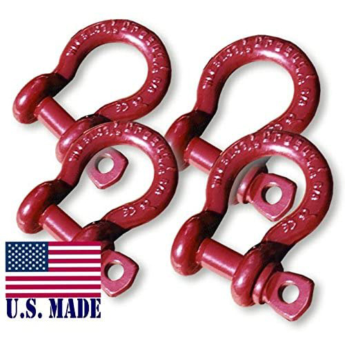 5/8 inch UTV Crosby-McKissick D-Shackles - North American Made (Set of 4) (UTV RECOVERY)