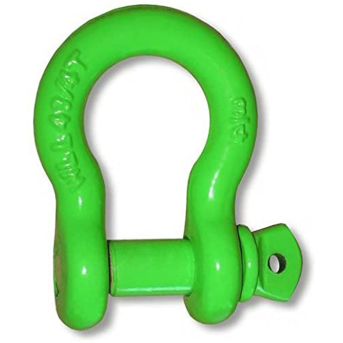 Powdercoated "LIME GREEN" - 3/4 inch Jeep D-Shackle (SINGLE) (4X4 VEHICLE RECOVERY)