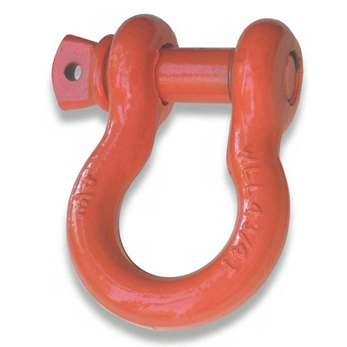 Powder-coated "SAFETY ORANGE" - 3/4 inch Jeep D-Shackle (SINGLE)