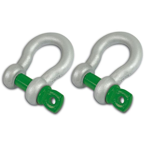 VanBeest 3/4 inch Jeep D-SHACKLES - Green Pin (PAIR) (4X4 RECOVERY)