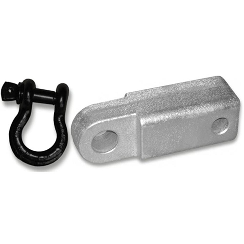 2 inch Steel Receiver Bracket w/ BLACK Powdercoated D-Shackle (OFF-ROAD RECOVERY)