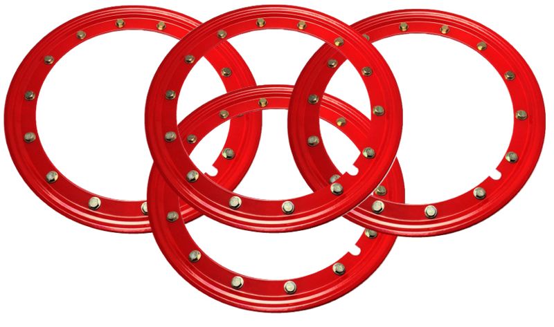 Simulated Beadlock Rings 15 inch - RED (Set of 4)