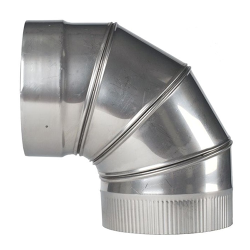 NUC - 4" Rhino Rigid, 316L Stainless, 90 Degree Adjustable Elbow - EL316-4-90