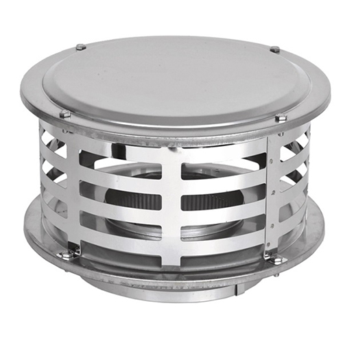 VA-CO06 - 6" Ventis Class-A All Fuel Chimney, 430 Stainless Wide Open Style Rain Cap