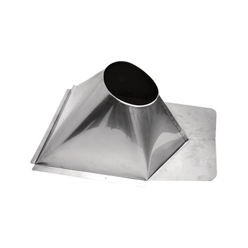VA-FNVMR0806SS - 8" Ventis Class-A All Fuel Chimney, 304L Stainless, Non-Vented Metal Roof Flashing 0/12 To 6/12 Pitch