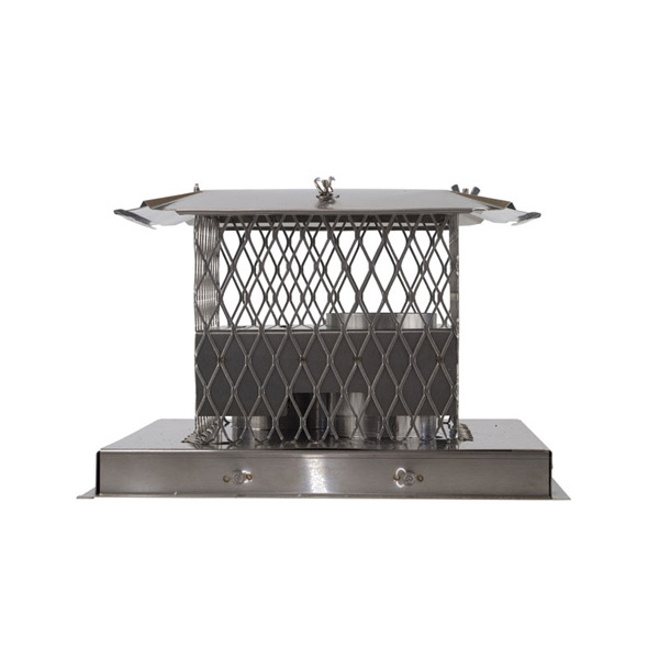 VDV-CC33-813 - Ventis Direct Vent Stainless Steel Terracotta Mount Co-Linear 8" X 13" with 3" Exhaust and 3" Air Intake
