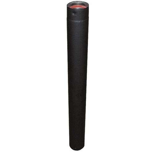 VPB-0318 - 3" X 18" Ventis Pellet Vent Pipe 304L Inner/Galvanized Outer, Painted Black