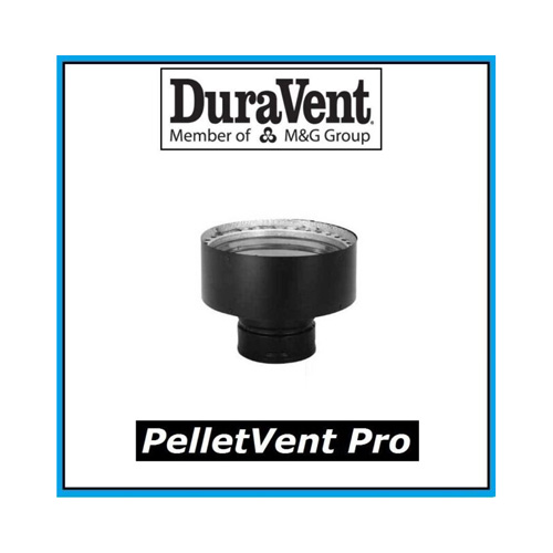 VPB-0436 - 4" X 36" Ventis Pellet Vent Pipe 304L Inner/Galvanized Outer, Painted Black