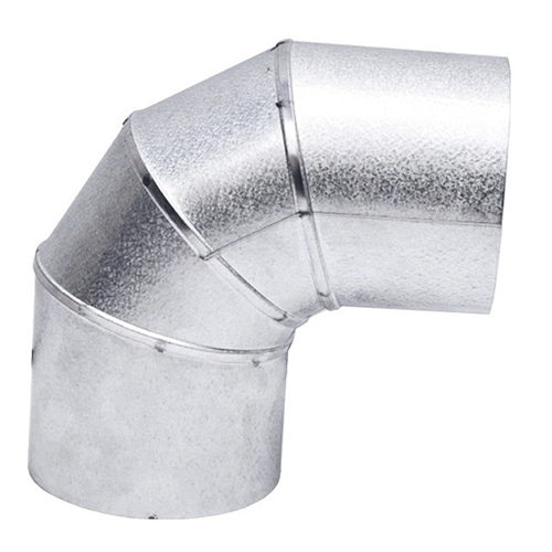 VPB-EL0390 - 3" Ventis Pellet Vent Pipe 304L Inner/Galvanized Outer, 90 Degree Elbow, Fixed, Painted Black