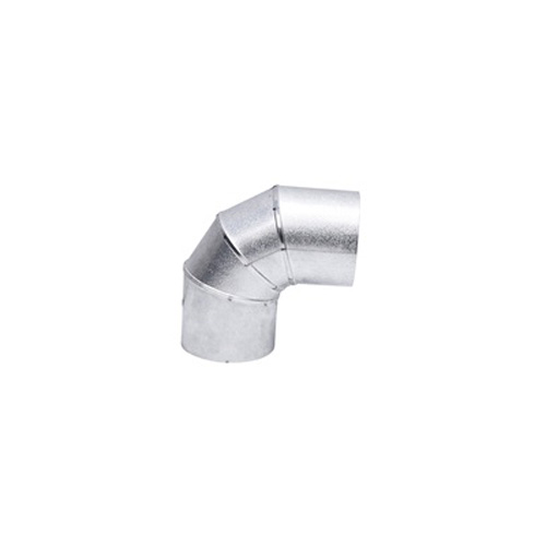 VPB-EL0390-6 (Pack Of 6) - 3" Ventis Pellet Vent Pipe 304L Inner/Galvanized Outer, 90 Degree Elbow, Fixed, Painted Black