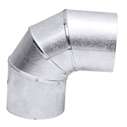 VPB-EL0445 - 4" Ventis Pellet Vent Pipe 304L Inner/Galvanized Outer, 45 Degree Elbow, Fixed, Painted Black