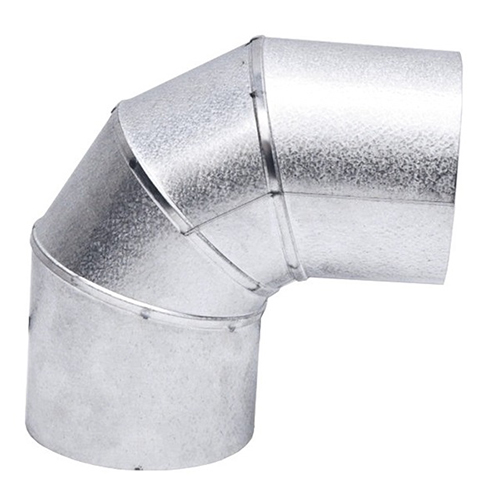 VPB-EL0490 - 4" Ventis Pellet Vent Pipe 304L Inner/Galvanized Outer, 90 Degree Elbow, Fixed, Painted Black