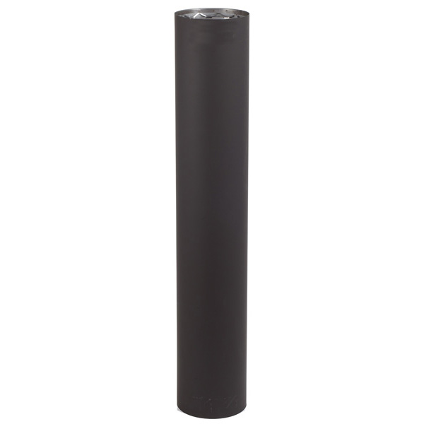 VDB0648 - 6" X 48" Ventis Double-Wall Black Stove Pipe 430 Inner/Satin Coat Steel Outer