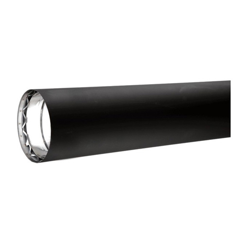 VDB0824 - 8" X 24" Ventis Double-Wall Black Stove Pipe 430 Inner/Satin Coat Steel Outer