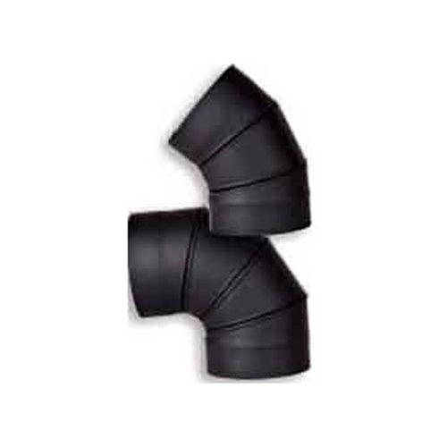 VSB0745A - 7" Ventis Single-Wall Black Stove Pipe, 45 Degree Adjustable Elbow