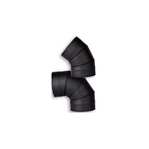 VSB0790A - 7" Ventis Single-Wall Black Stove Pipe, 90 Degree Adjustable Elbow