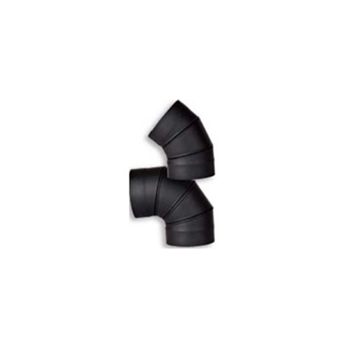 VSB0890F - 8" Ventis Single-Wall Black Stove Pipe, 90 Degree Fixed Elbow