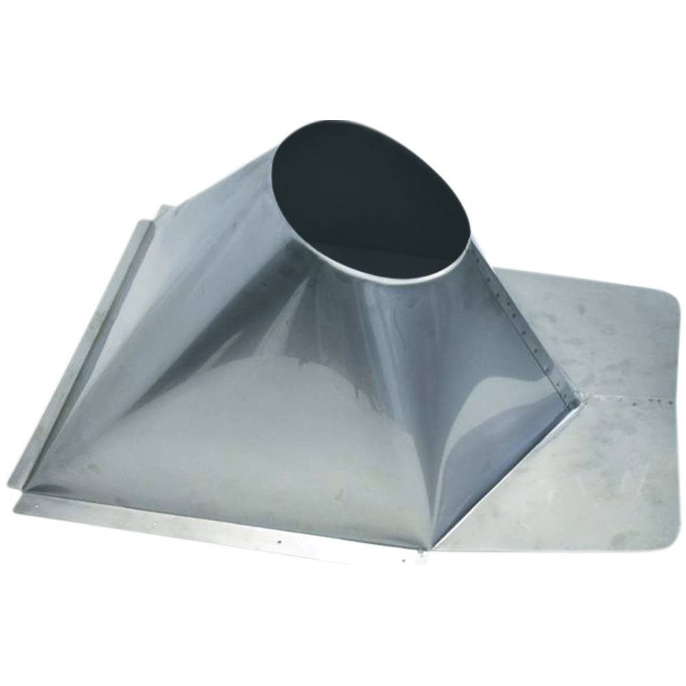 VA-FNVMR0812 - 8" Ventis Class-A All Fuel Chimney, Galvanized, Non-Vented Metal Roof Flashing 7/12 To 12/12 Pitch