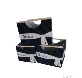 Anne Home - Set of 3 Foldable Fabric Baskets in Several Sizews