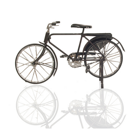Black Metal Vintage Safety Bicycle Model Replica