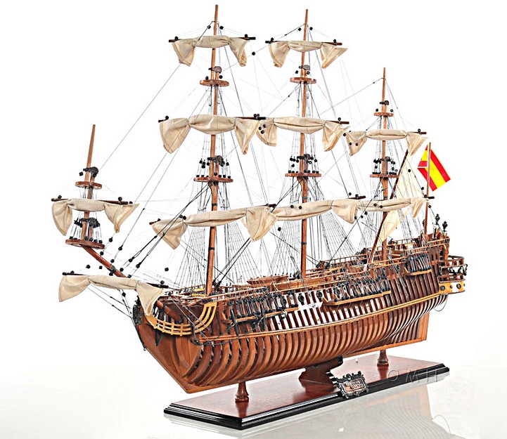 Exclusive Edition of the Sam Felipe Model Ship with Wooden Base