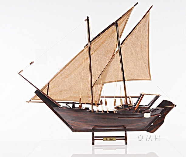 Fully-Assembled Dhow Medium-Scaled Model Ship