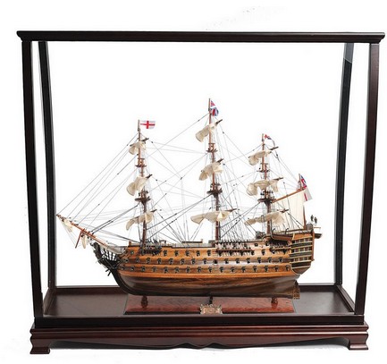H.M.S. Victory Large-Scaled Model Ship with Table Top Display Case
