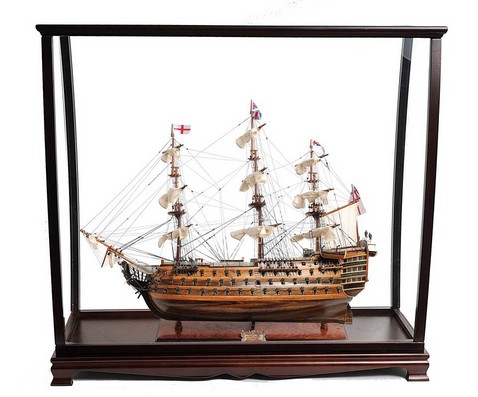 H.M.S. Victory Midsize-Scaled Model Ship with Display Case