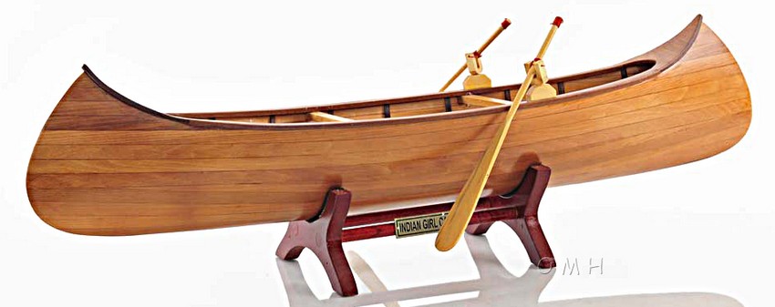 J.H. Rushton-Inspired Indian Girl Model Canoe