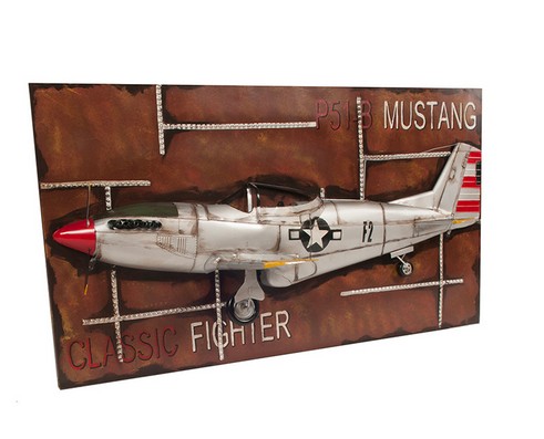 Painted 1943 Mustang P-51 Fighter Model Aircraft