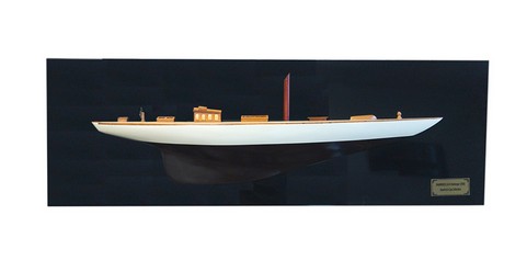 Painted and Handmade Pen Duick Rainbow Half-Hull-Scaled Model Yacht