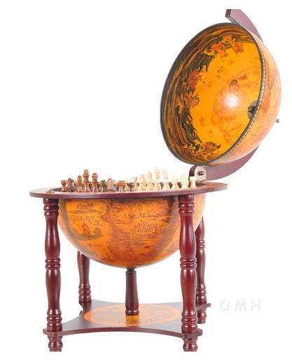 Red Globe DTcor with Inner Chess Board- 13 Inches