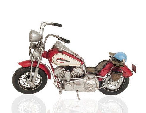 Red Metal Harley Davidson Model Motorcycle