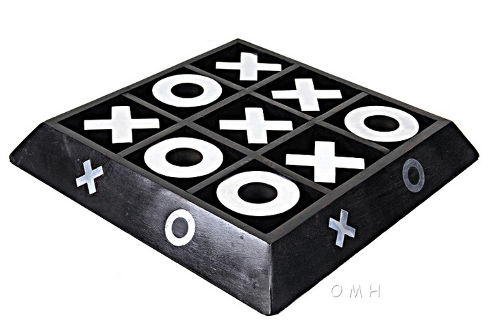 Tic-Tac-Toe Wooden and Aluminum Game DTcor Piece