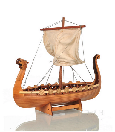 Drakkar Viking Model Longboat- 12.5 Inches