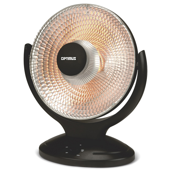 Optimus H-4430 14-Inch 400-Watt/900-Watt Oscillating Parabolic Radiant Heater with Timer