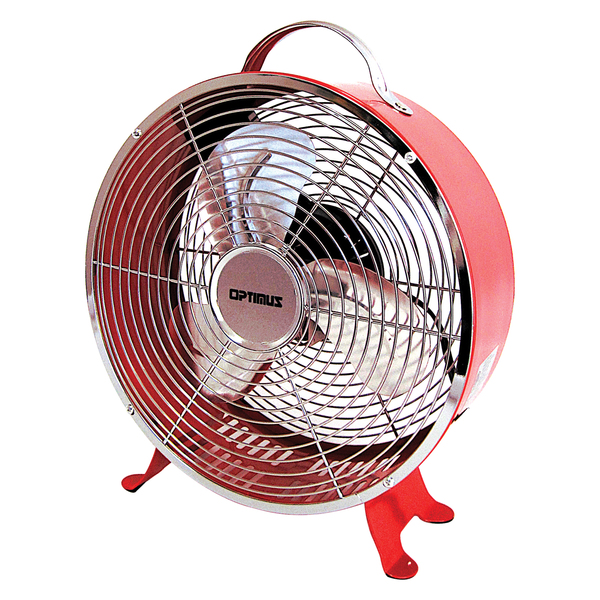 10 Inch Retro Drum Fan Red