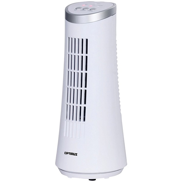 Optimus F7345WH White Desktop 12 Inch Ultra Slim Tower Fan