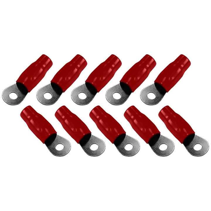 Orion Ring Terminal 1/0 Gauge 5/16 Hole- 10 Pack - Red