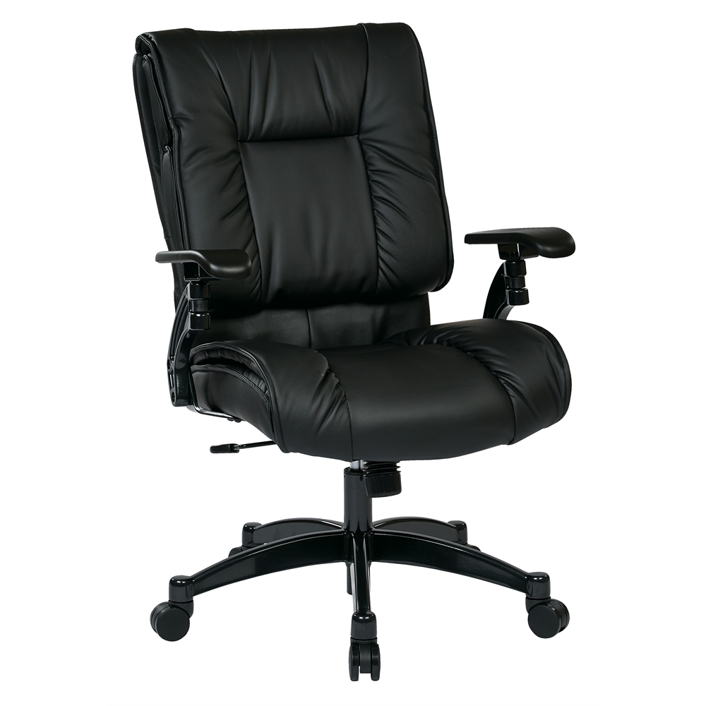 Black Bonded Leather Conference Chair