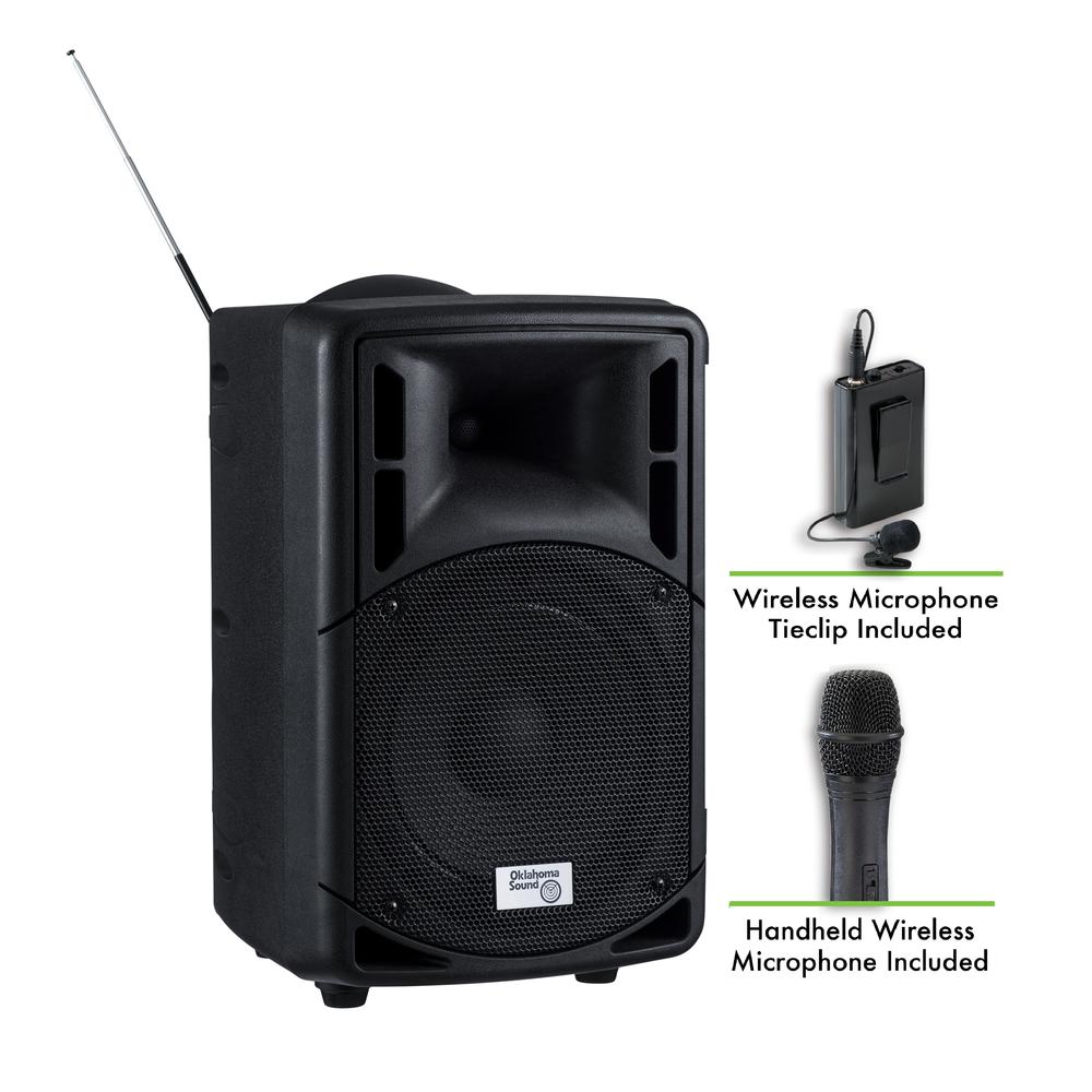 Oklahoma Sound 40 Watt Wireless PA System w/ Wireless Tie Clip Mic