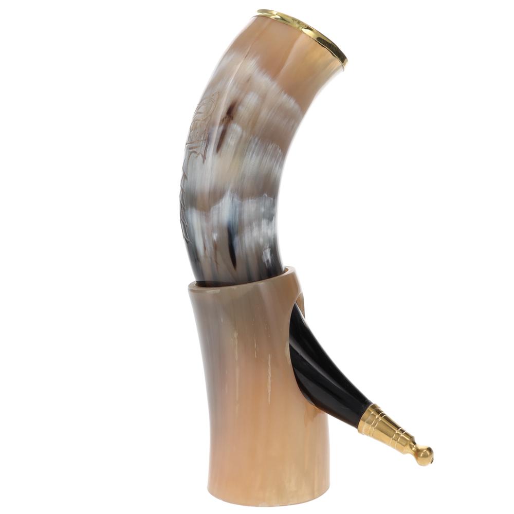 Tankherd decorative horn 16oz. w stand