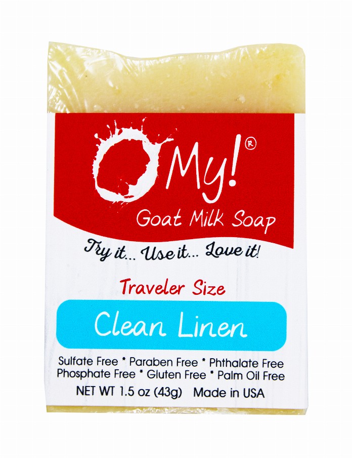 O My! Goat Milk Soap Bar - 1.5oz Traveler BarClean Linen