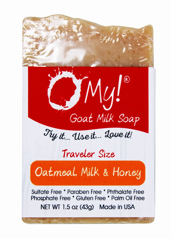 O My! Goat Milk Soap Bar - 1.5oz Traveler BarOatmeal Milk & Honey