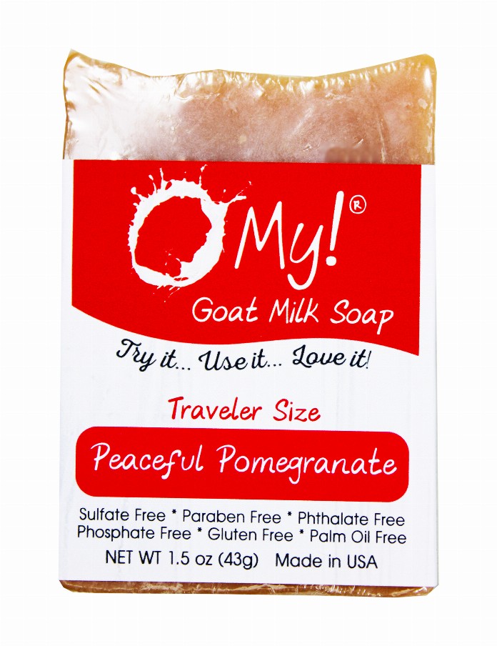 O My! Goat Milk Soap Bar - 1.5oz Traveler BarPeaceful Pomegranate