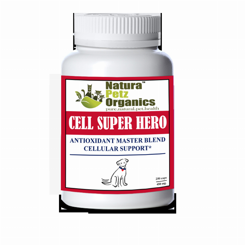 Cell Super Hero Max* Antioxidant Master Blend Cellular Support* Dogs Cats - Dogs 450 mg. / 250 Caps