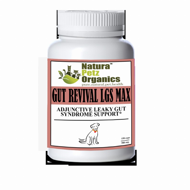 Gut Revival Lgs Max Capsules - Adjunctive Leaky Gut Syndrome Support* For Dogs And Cats Dog 150 Caps / 500 mg. 